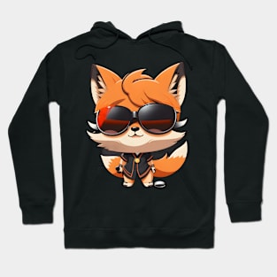 Kawaii Fox with Sunglasses Hoodie